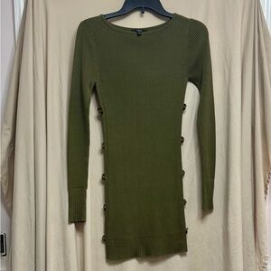 Lulu's Olive Long Sleeve Dress